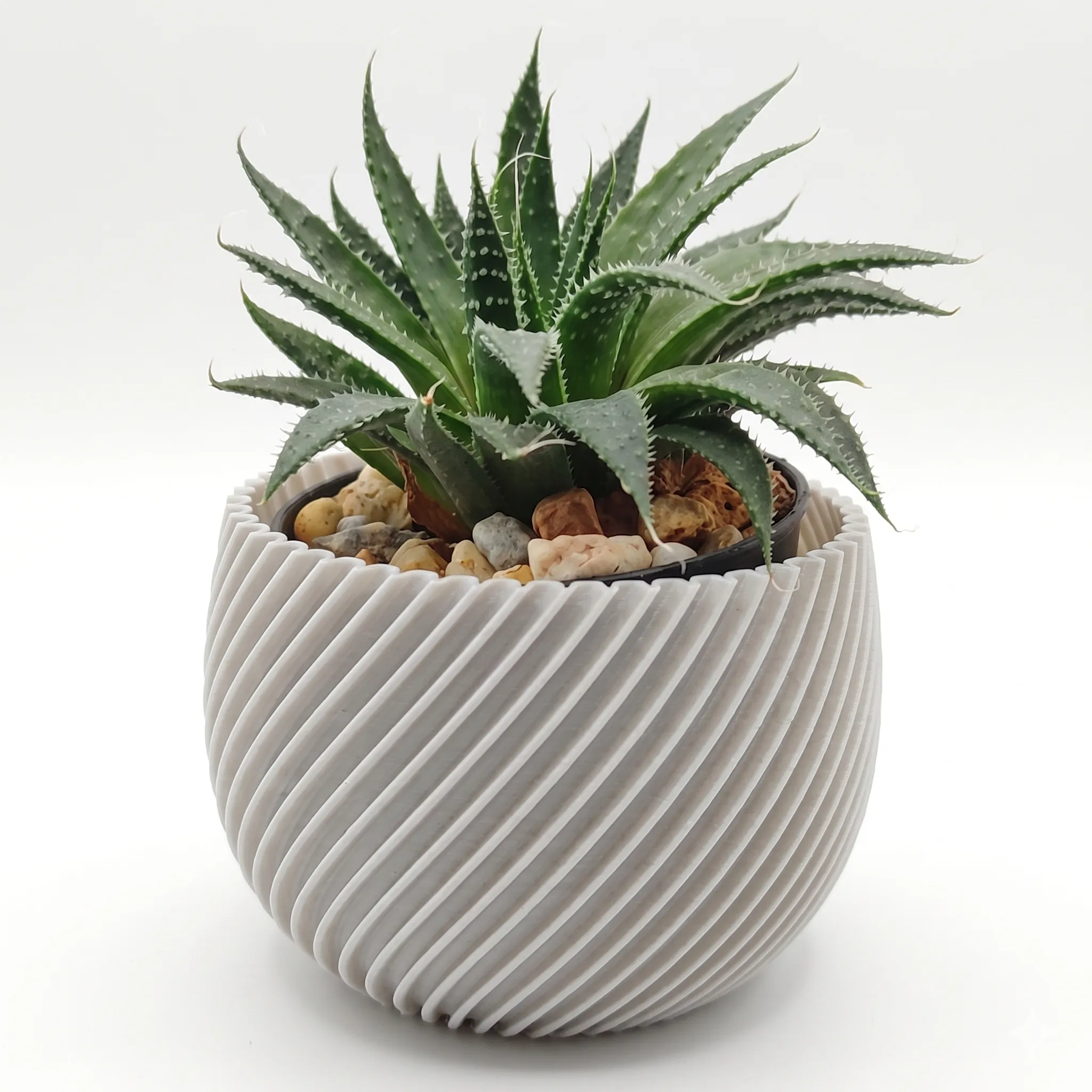 82 - Modern Spiral Planter 6CM Alto x 3in