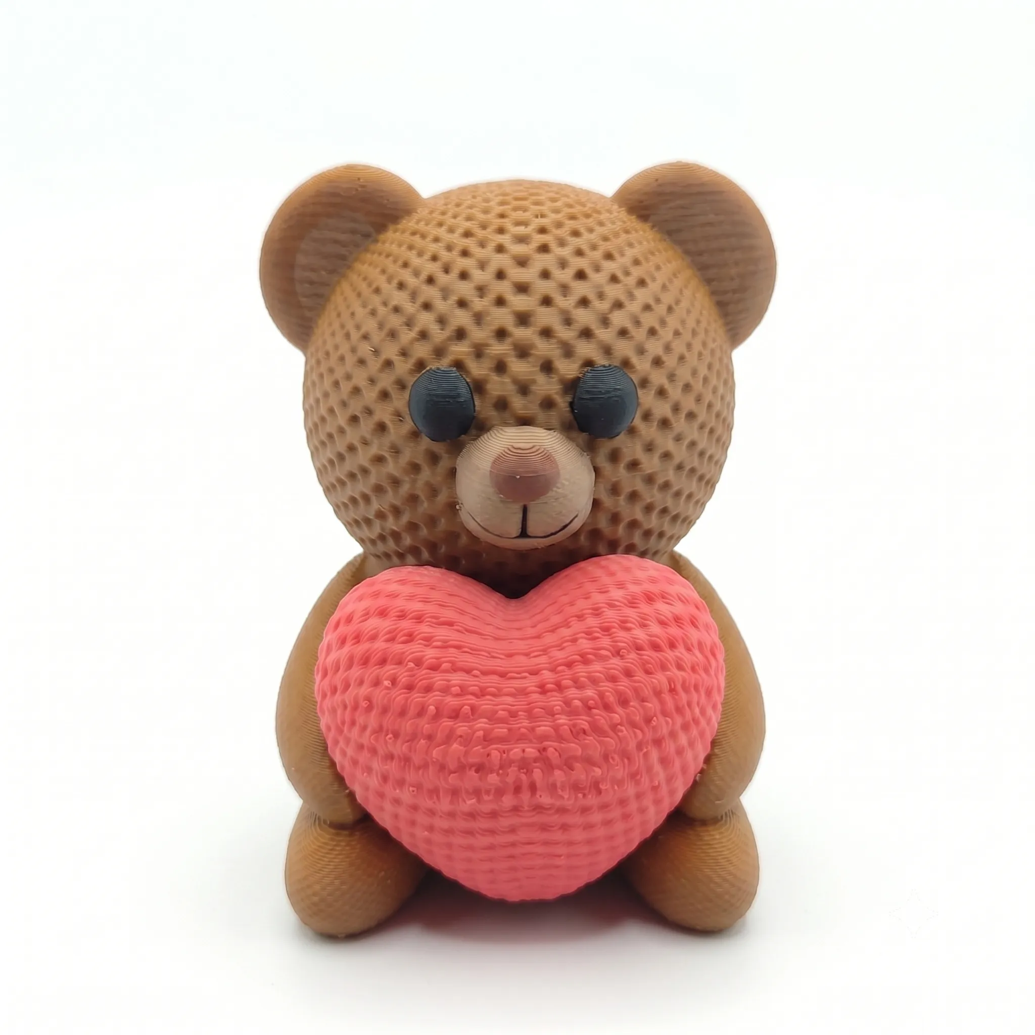 270 - Oso con corazon tejido (6 cm)