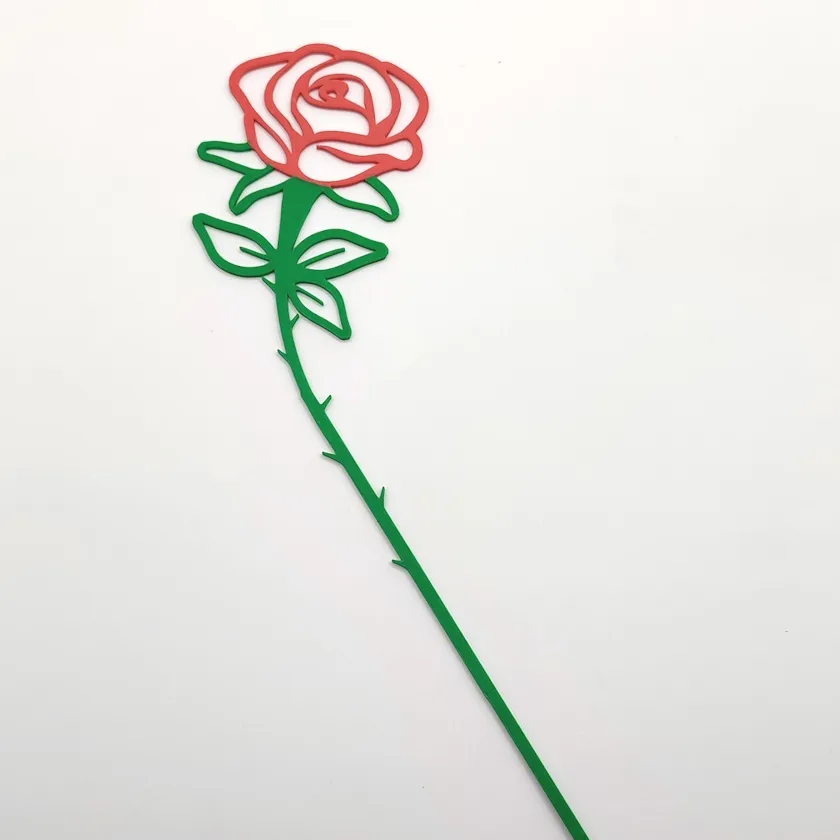 428 - Florero plano con rosas (Solo Flores)