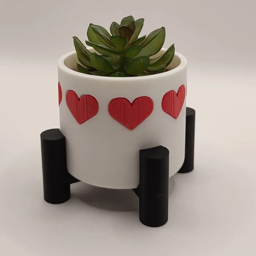 954 - Maceta Corazones