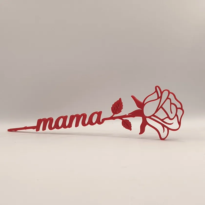 1108 - Rosa con Letrero Mamá