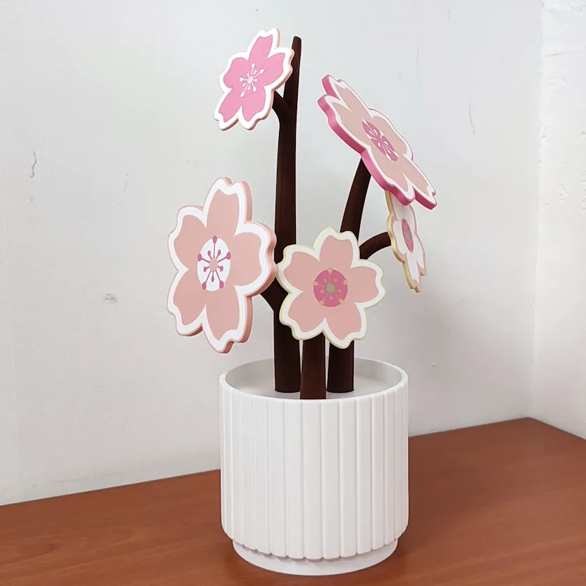 Arreglo floral de cerezo - 28 cm